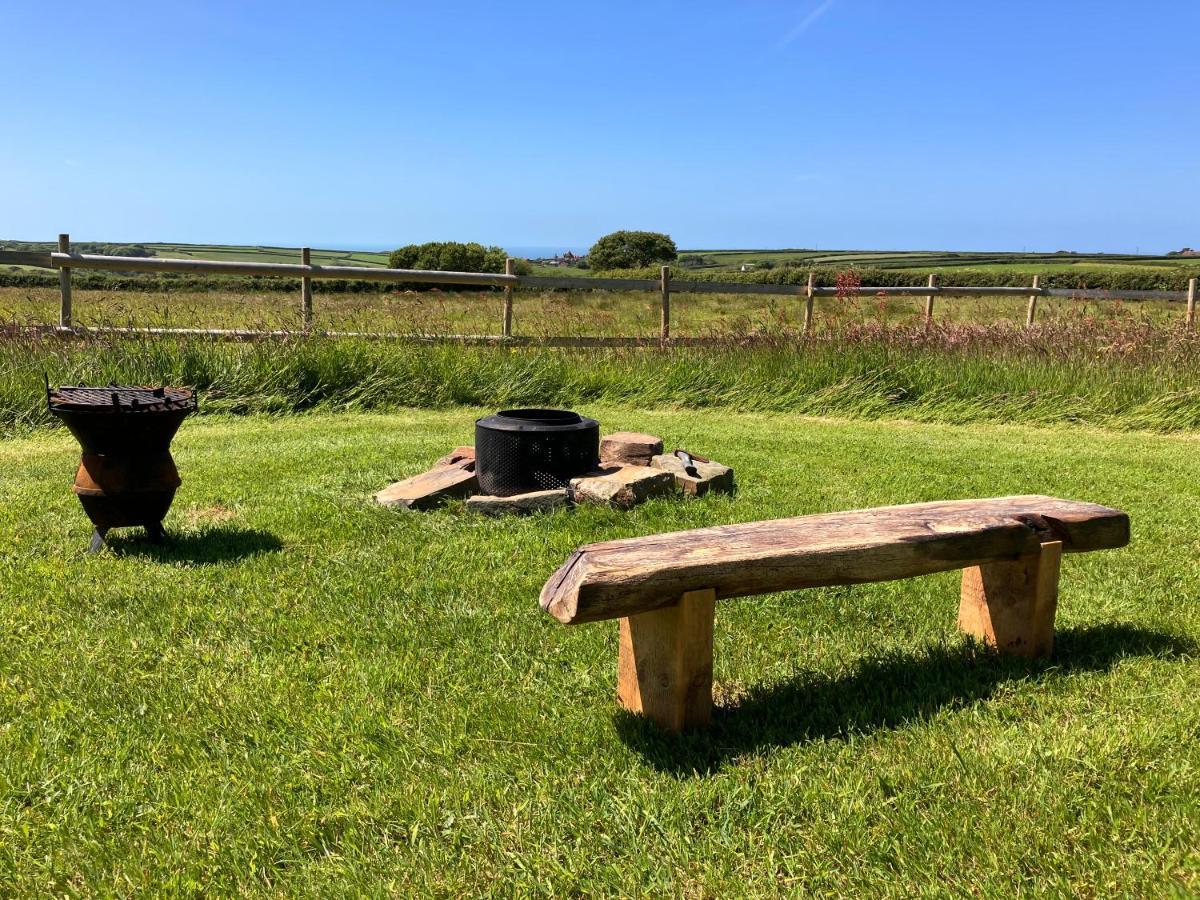Shepherds Hut In A Private Meadow With Sea Views Хартленд Экстерьер фото