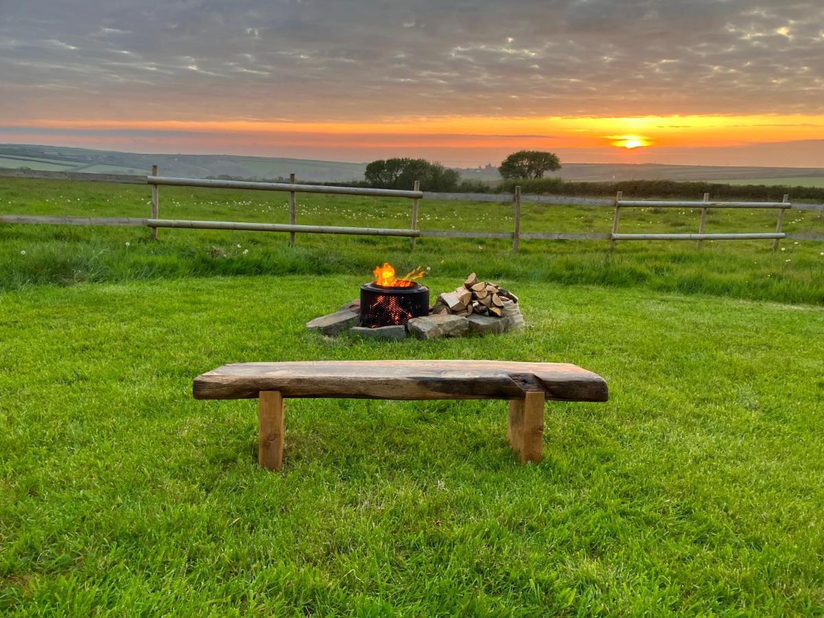 Shepherds Hut In A Private Meadow With Sea Views Хартленд Экстерьер фото