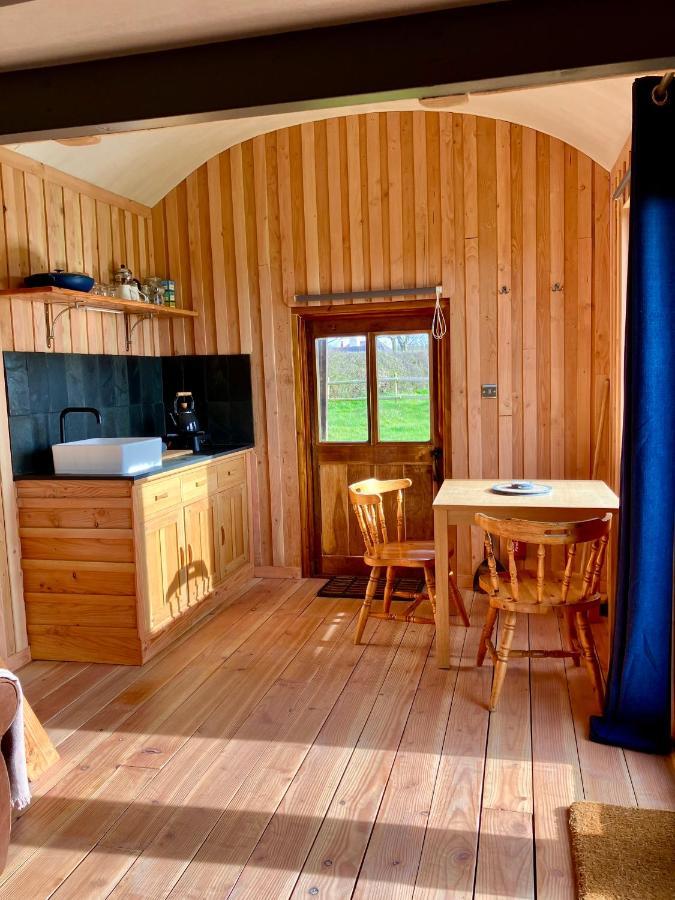 Shepherds Hut In A Private Meadow With Sea Views Хартленд Экстерьер фото