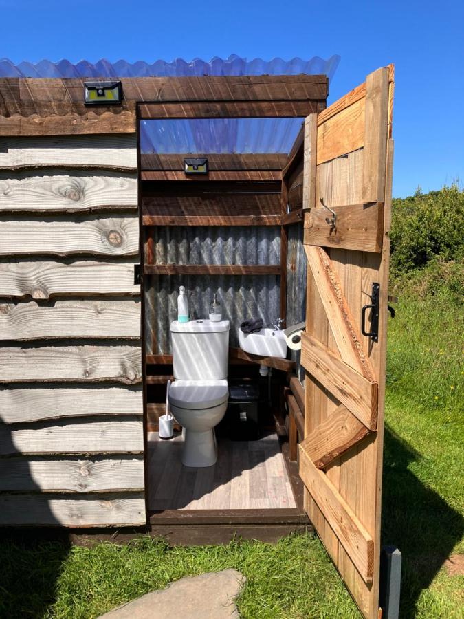Shepherds Hut In A Private Meadow With Sea Views Хартленд Экстерьер фото