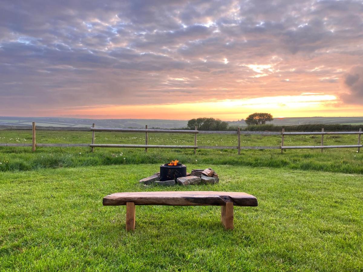 Shepherds Hut In A Private Meadow With Sea Views Хартленд Экстерьер фото